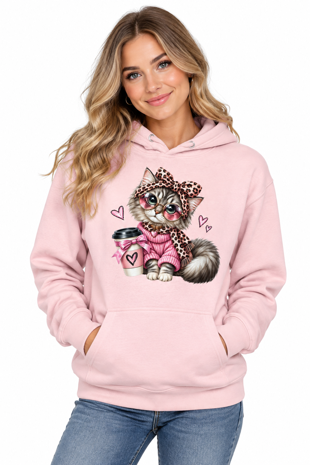 Cute Cat Women’s Pullover Hoodie