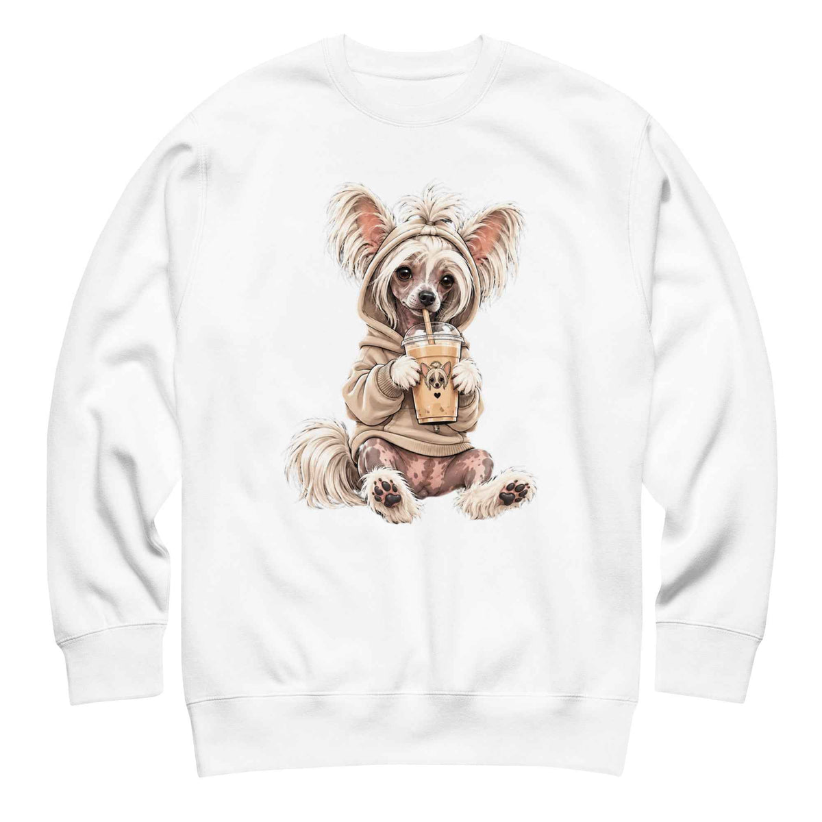 Cute Chinese Crested Dog Premium Sweatshirt