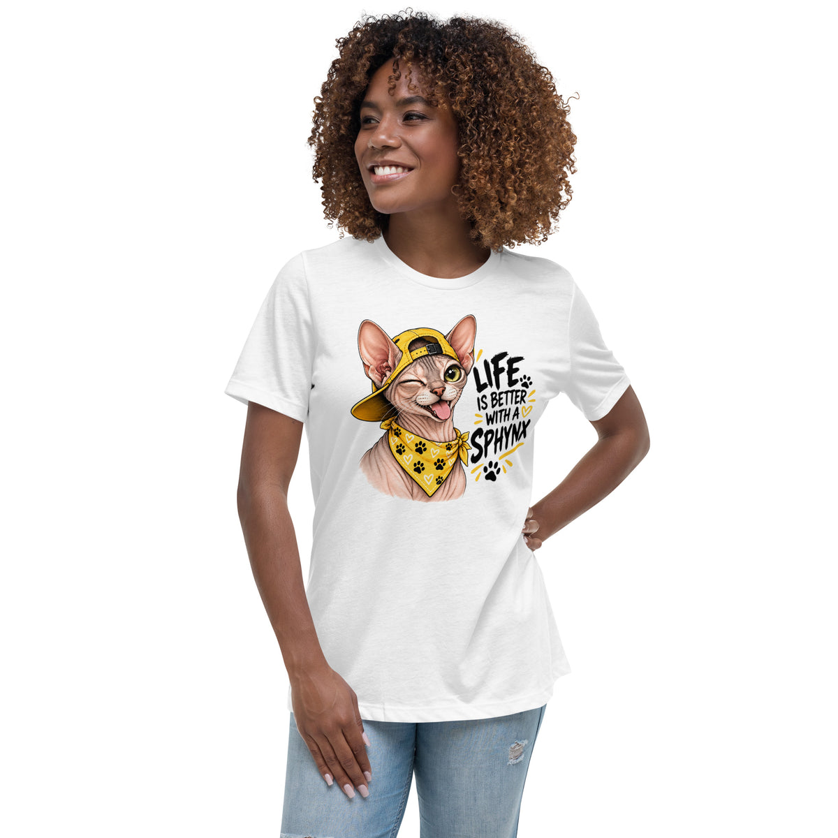 Life is better with a Sphynx Women's Relaxed T-Shirt