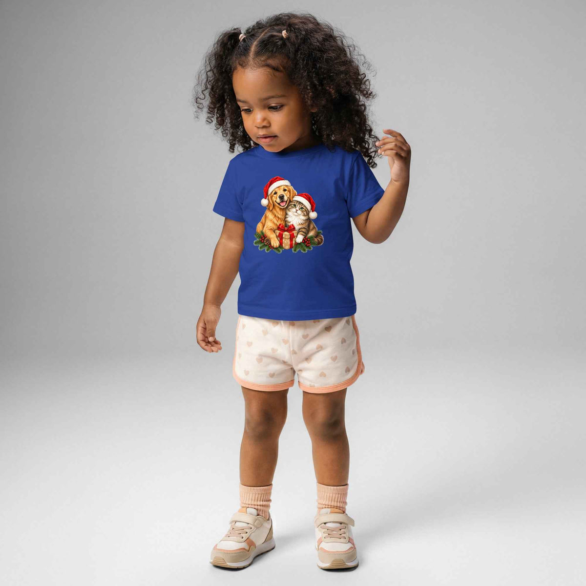 Cute Cat & Dog Christmas Baby Jersey T-Shirt