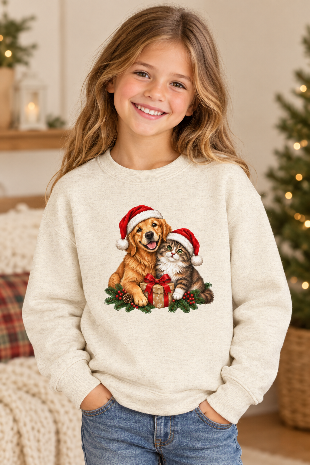 Christmas Kids’ Crew Neck Sweatshirt
