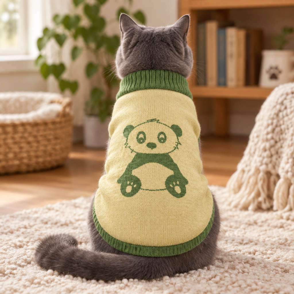 Panda Knitted pet sweater