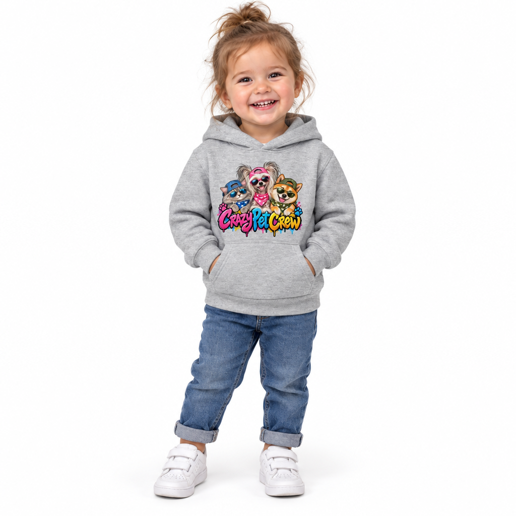 Crazy Pet Crew Toddler Fleece Pullover Hoodie