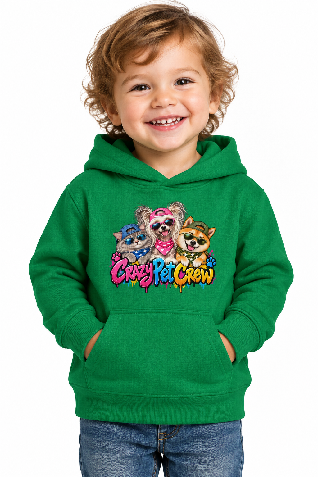 Crazy Pet Crew Toddler Fleece Pullover Hoodie