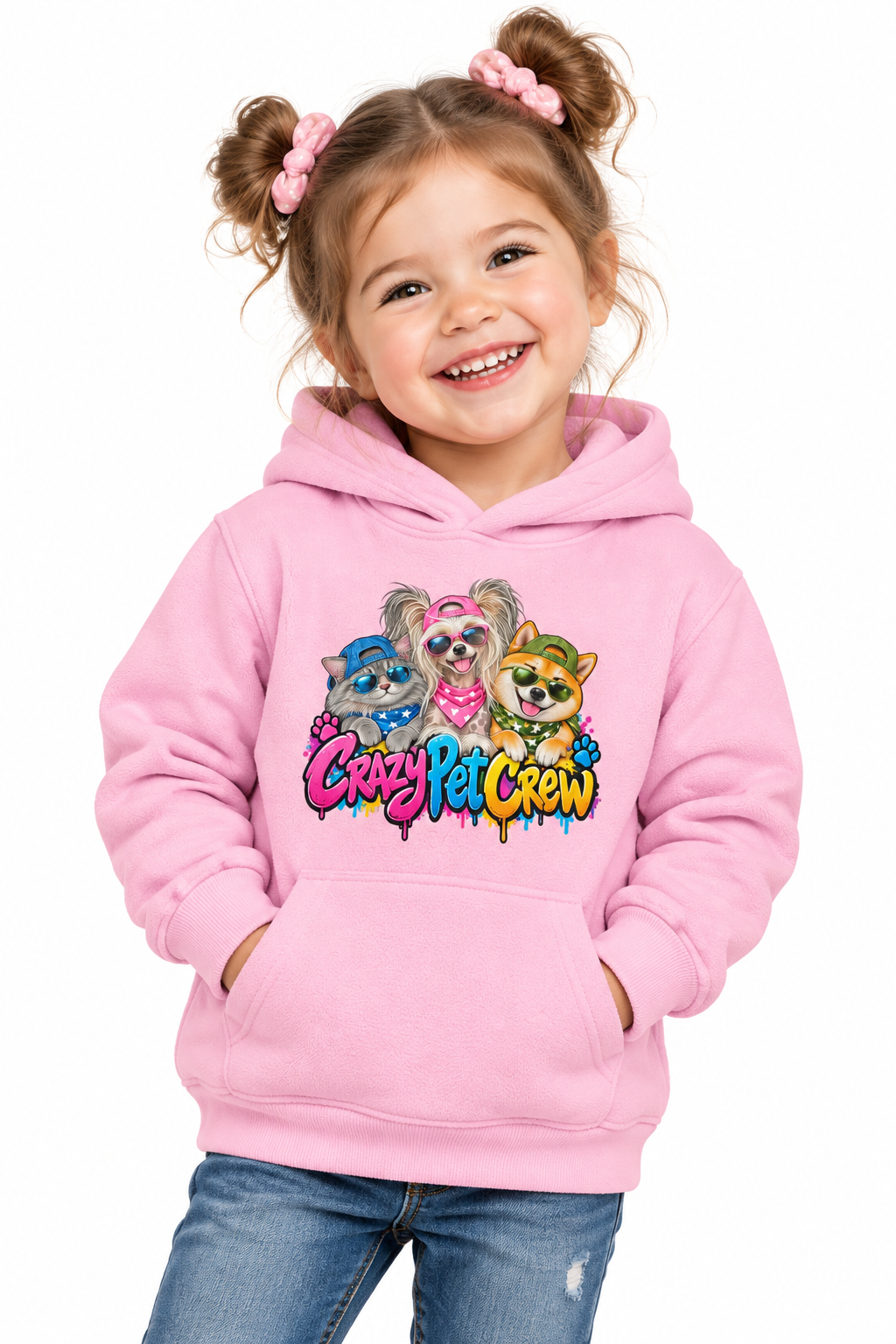 Crazy Pet Crew Toddler Fleece Pullover Hoodie