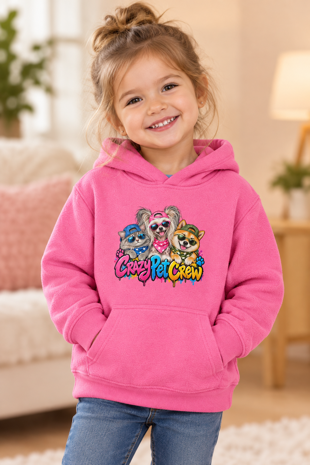 Crazy Pet Crew Toddler Fleece Pullover Hoodie