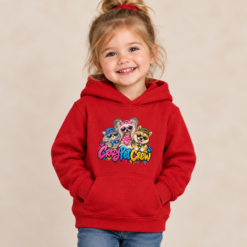 Crazy Pet Crew Toddler Fleece Pullover Hoodie