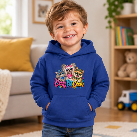 Crazy Pet Crew Toddler Fleece Pullover Hoodie