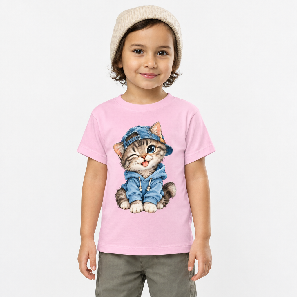 Cool cat Toddler Short Sleeve Tee