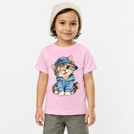 Cool cat Toddler Short Sleeve Tee