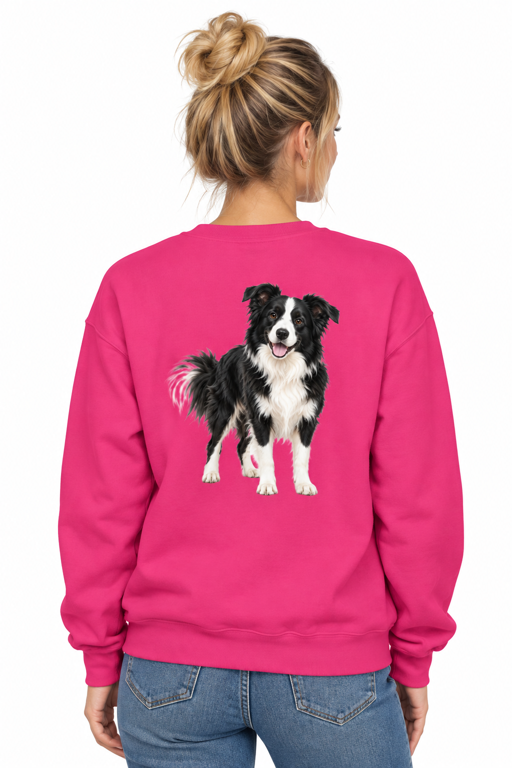 Border Collie Unisex Sweatshirt with Front & Back Print