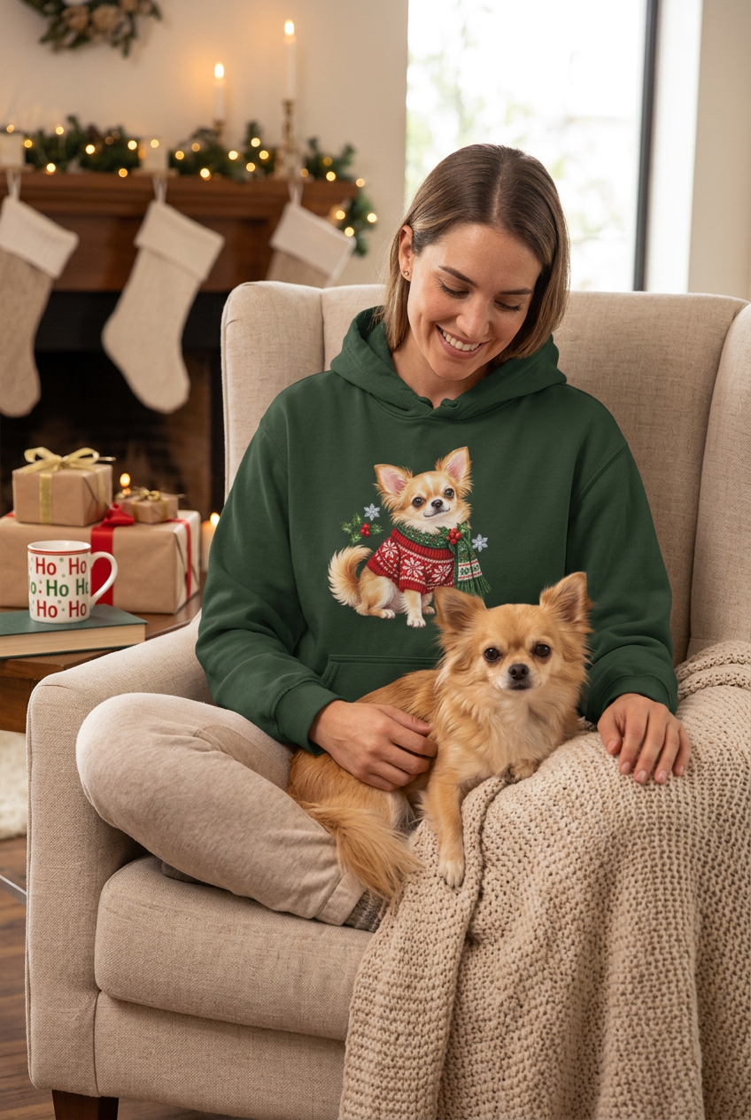 Chihuahua Christmas Unisex Hoodie