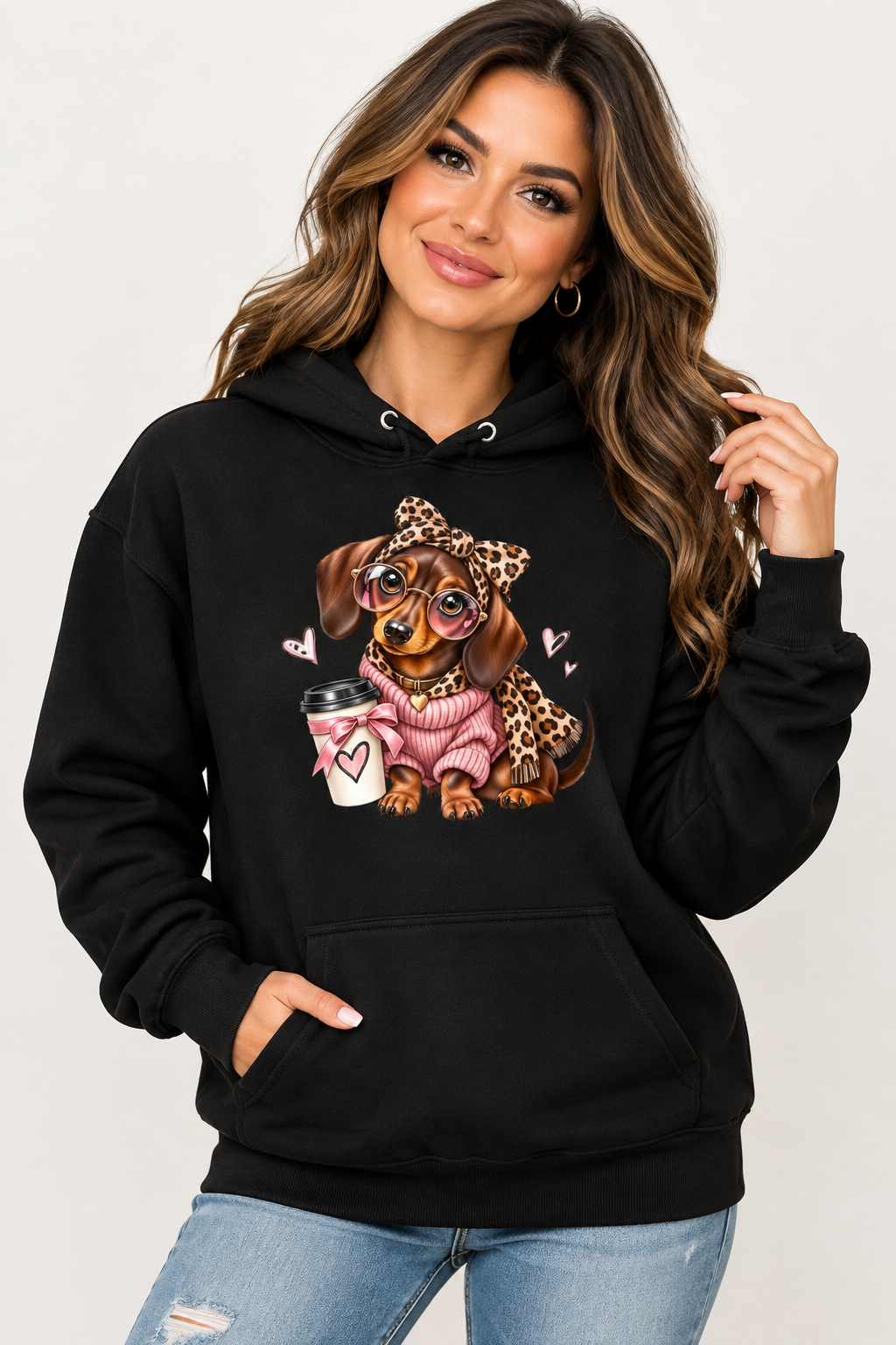 Cute Dog Hoodie Women