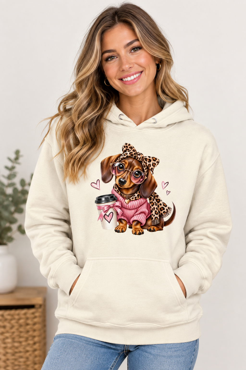Cute Dog Hoodie Women
