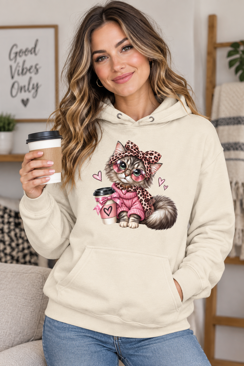 Cute Cat Women’s Pullover Hoodie
