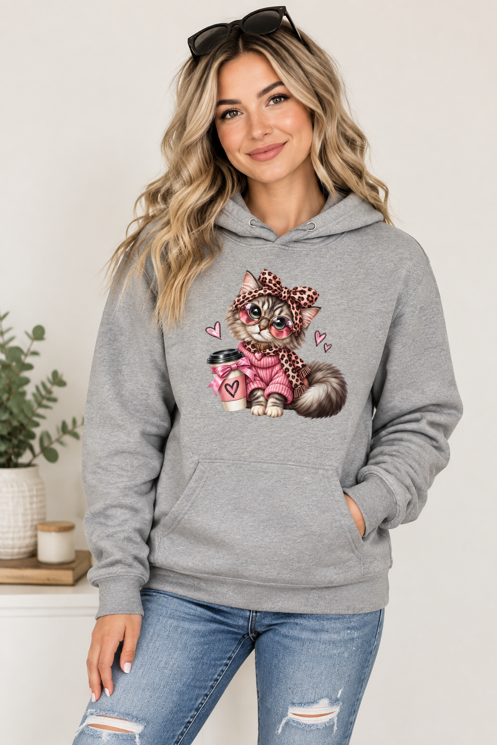 Cute Cat Women’s Pullover Hoodie