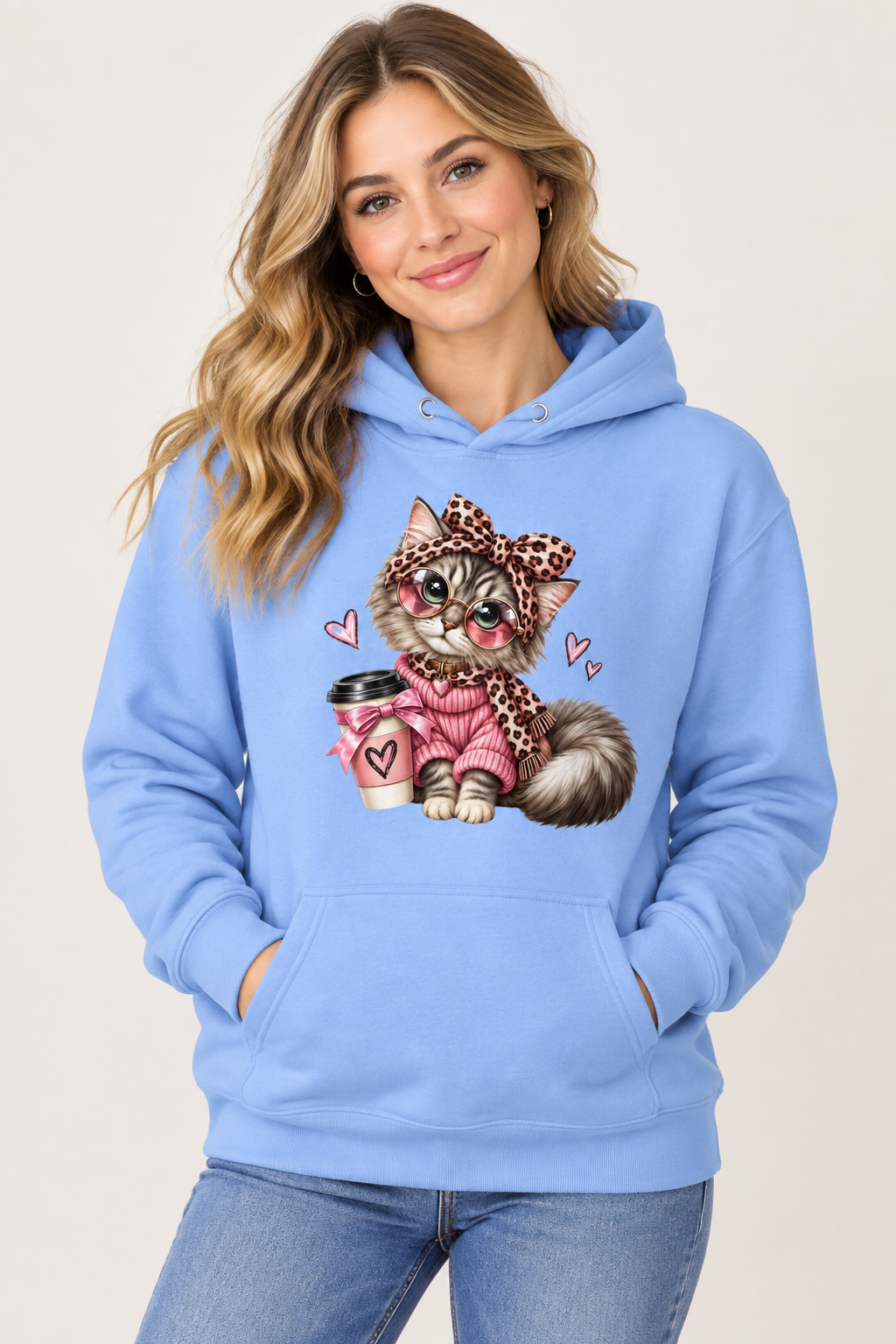Cute Cat Women’s Pullover Hoodie