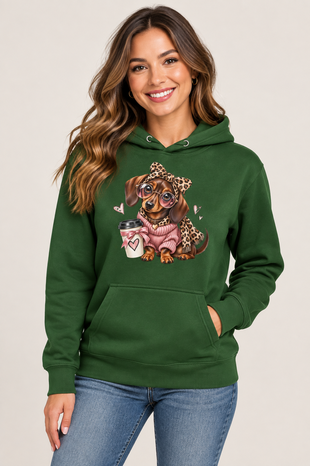 Cute Dog Hoodie Women