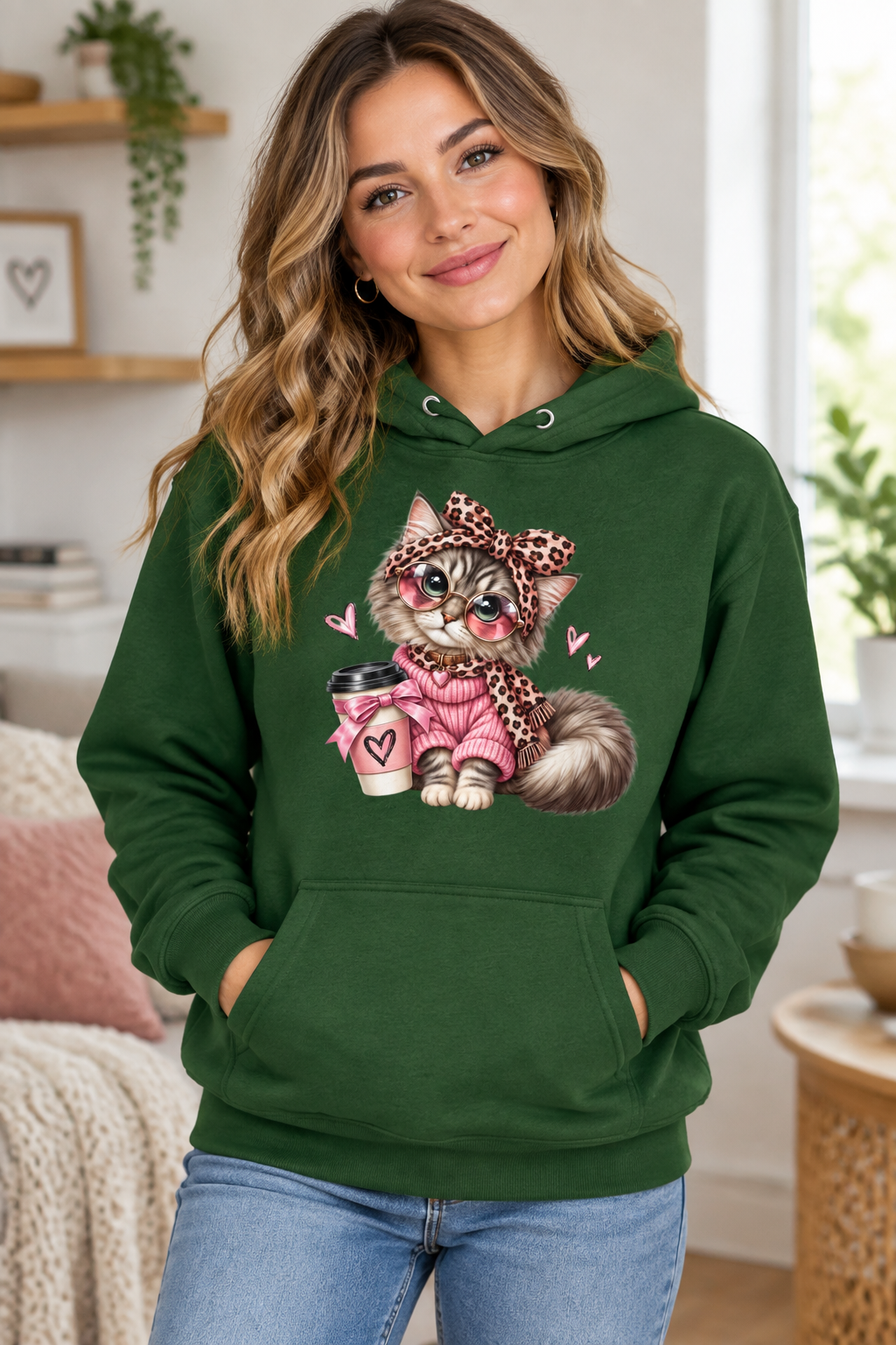 Cute Cat Women’s Pullover Hoodie