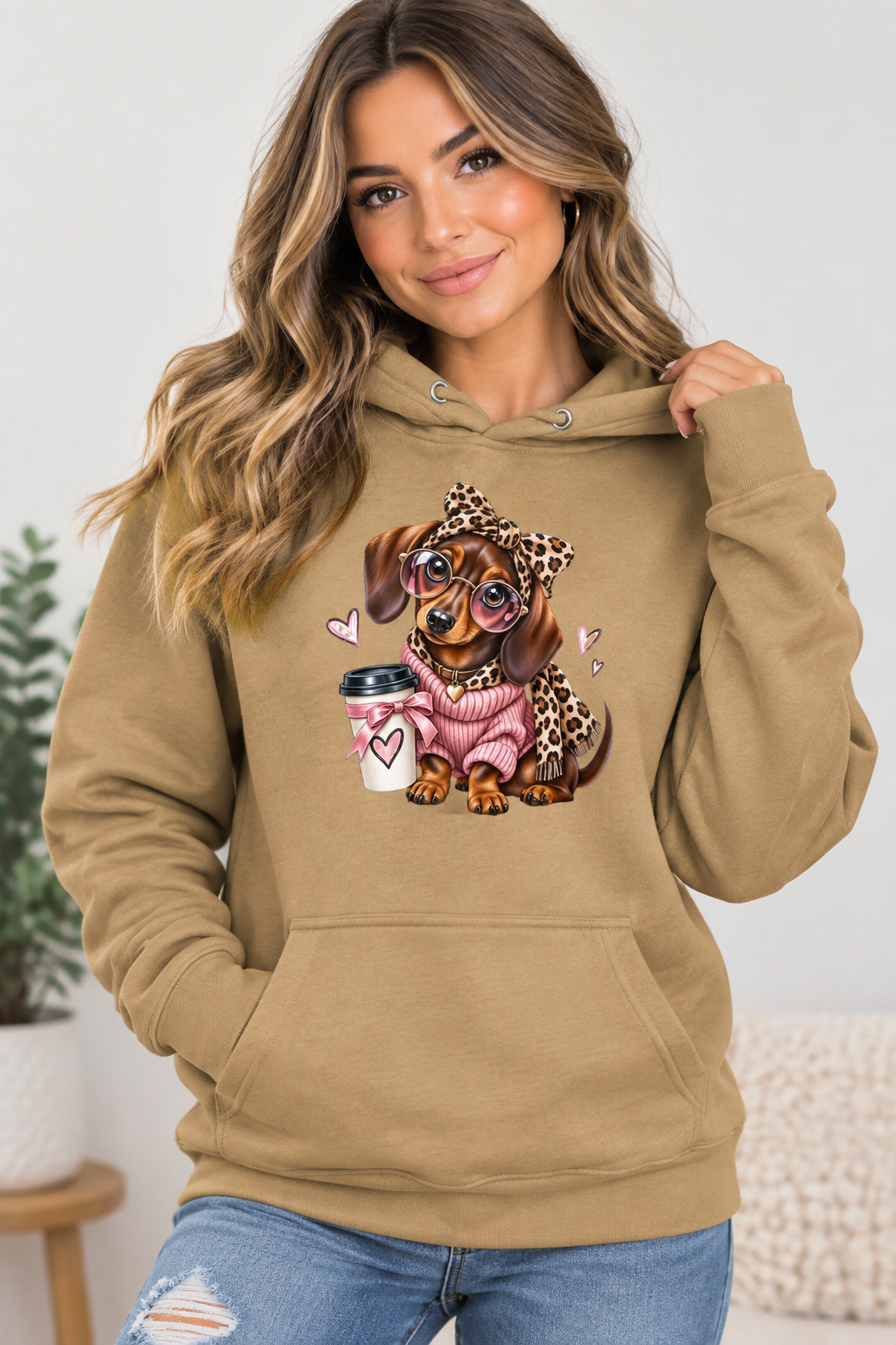 Cute Dog Hoodie Women
