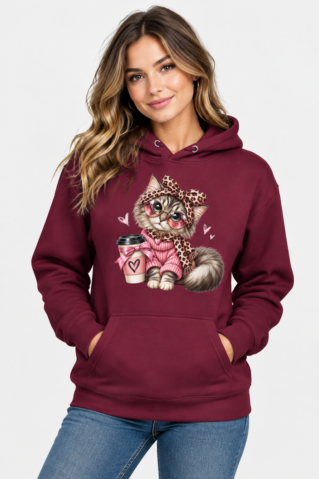 Cute Cat Women’s Pullover Hoodie