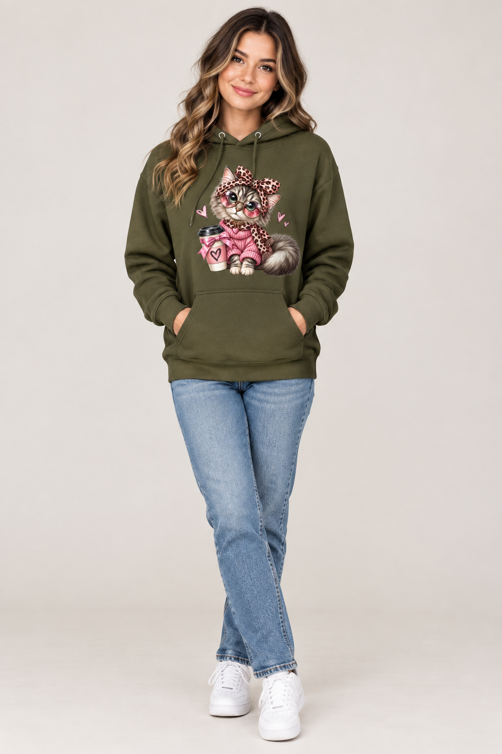 Cute Cat Women’s Pullover Hoodie