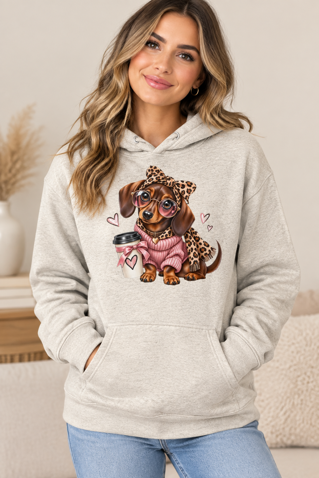 Cute Dog Hoodie Women