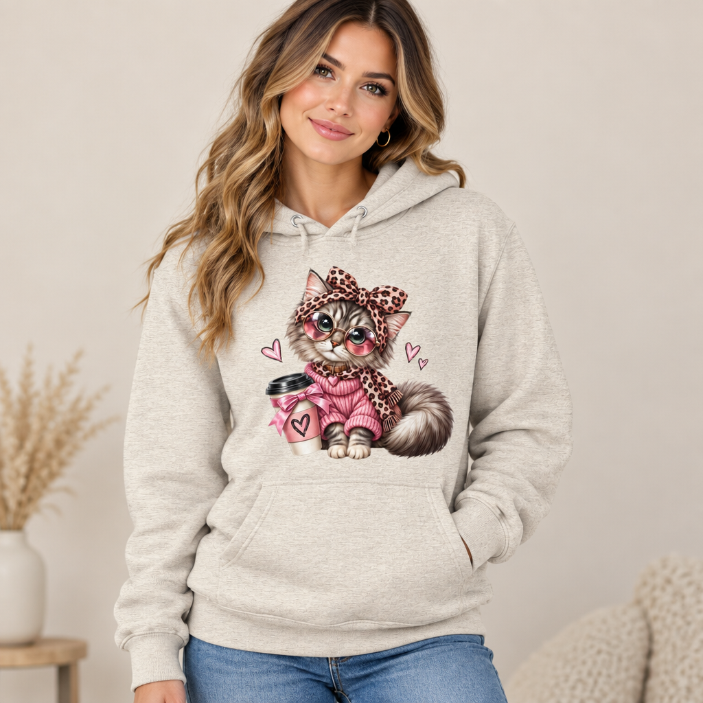 Cute Cat Women’s Pullover Hoodie