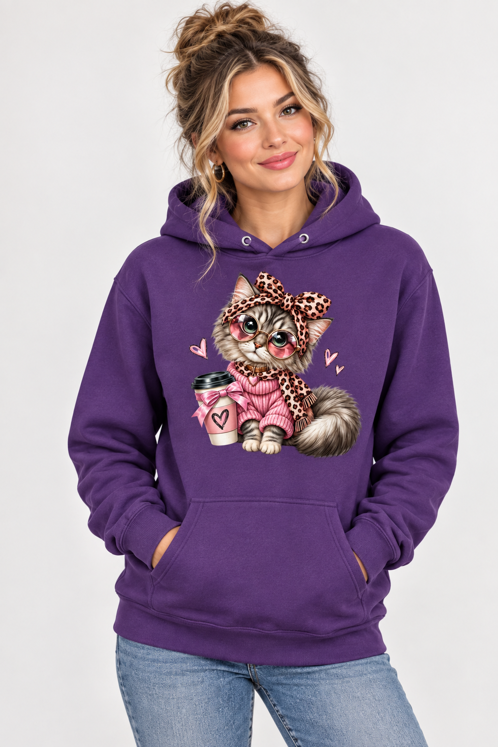 Cute Cat Women’s Pullover Hoodie