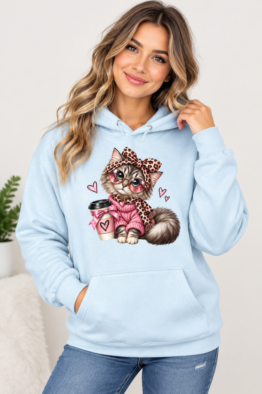 Cute Cat Women’s Pullover Hoodie