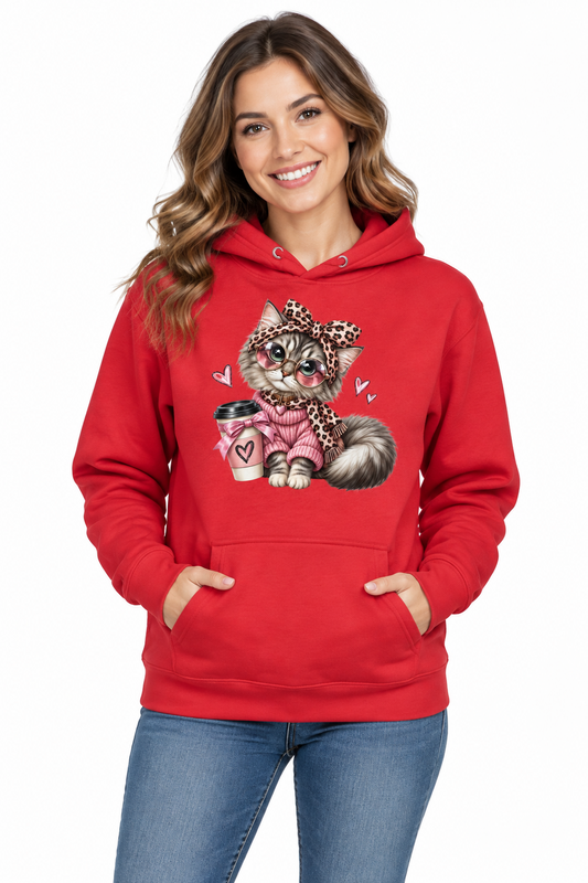 Cute Cat Women’s Pullover Hoodie
