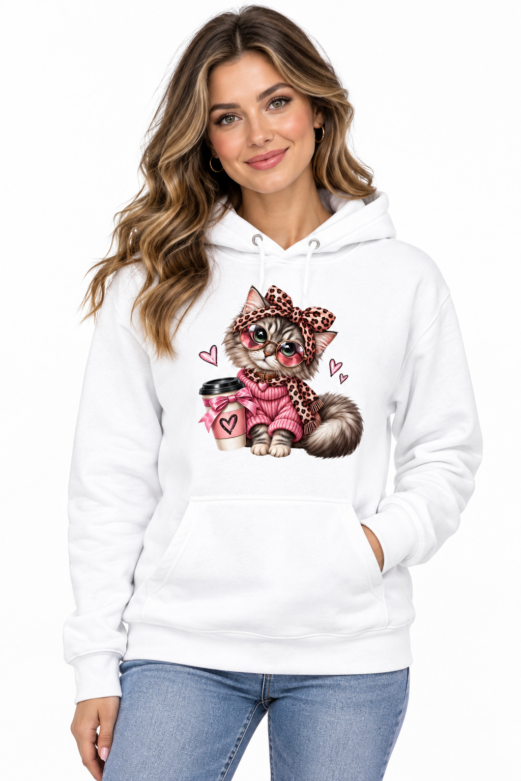 Cute Cat Women’s Pullover Hoodie