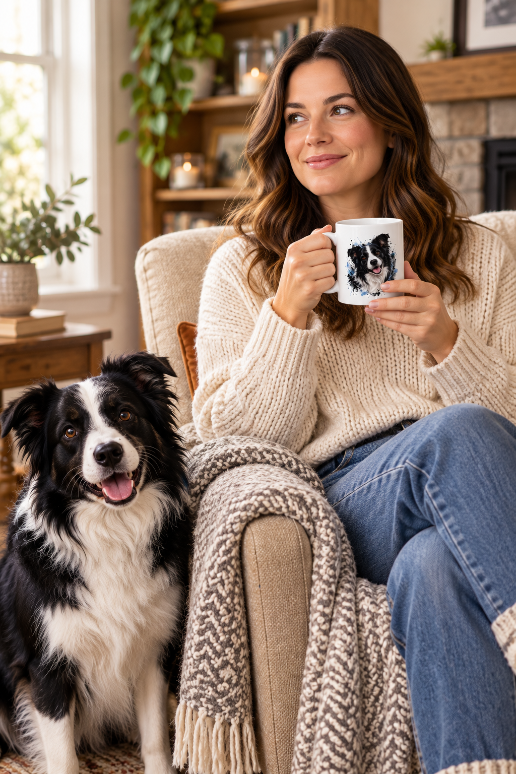 Cute Border Collie mug