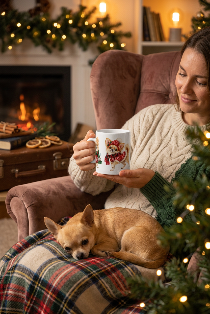 Chihuahua Christmas mug