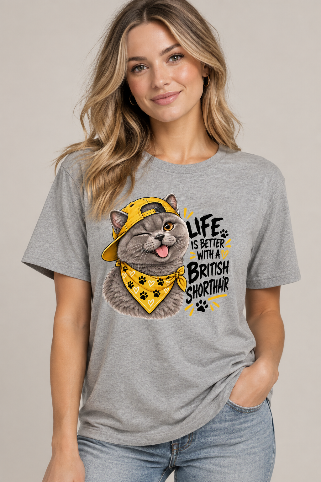 Life is better with a British Shorthair Women's Relaxed T-Shirt