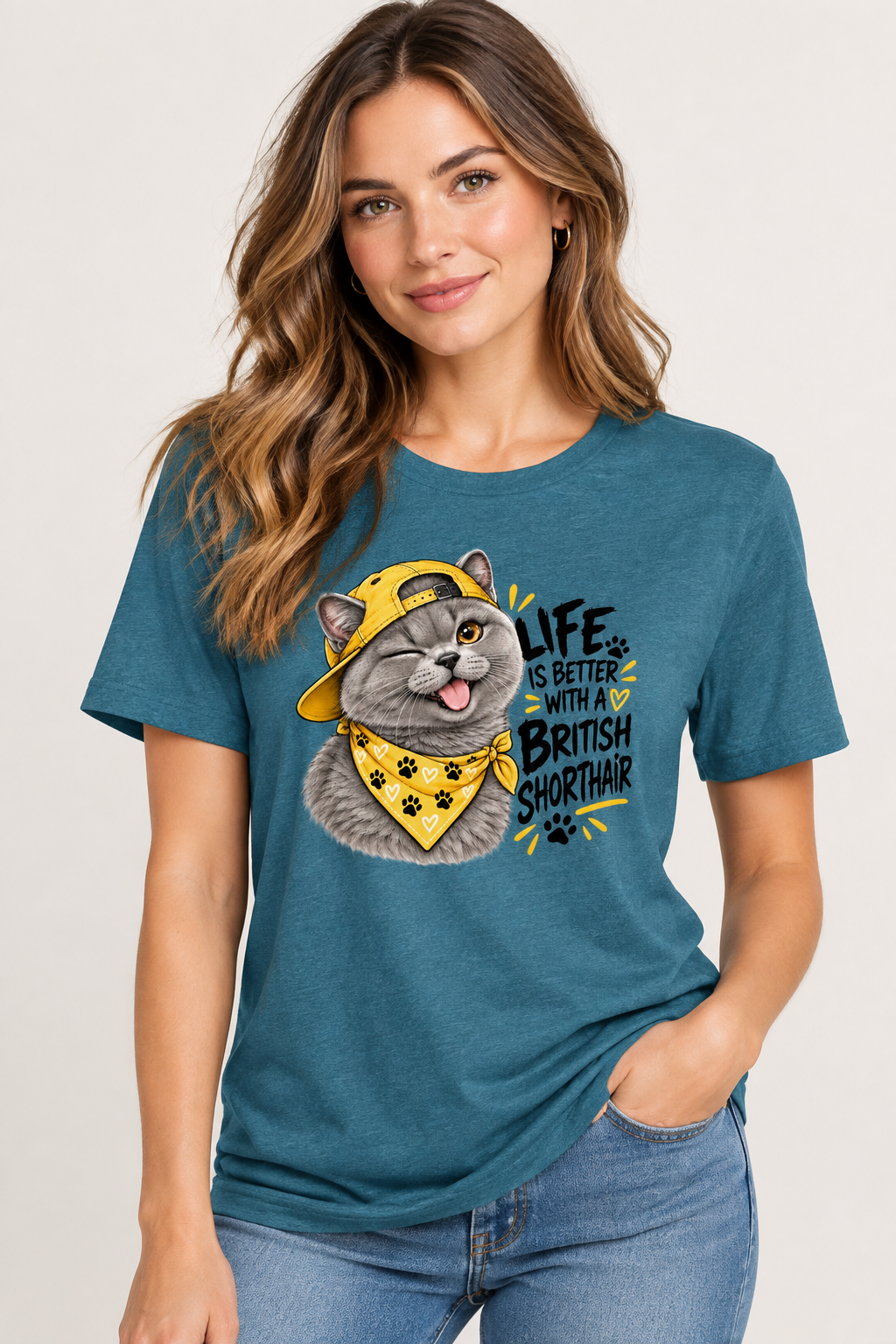 Life is better with a British Shorthair Women's Relaxed T-Shirt