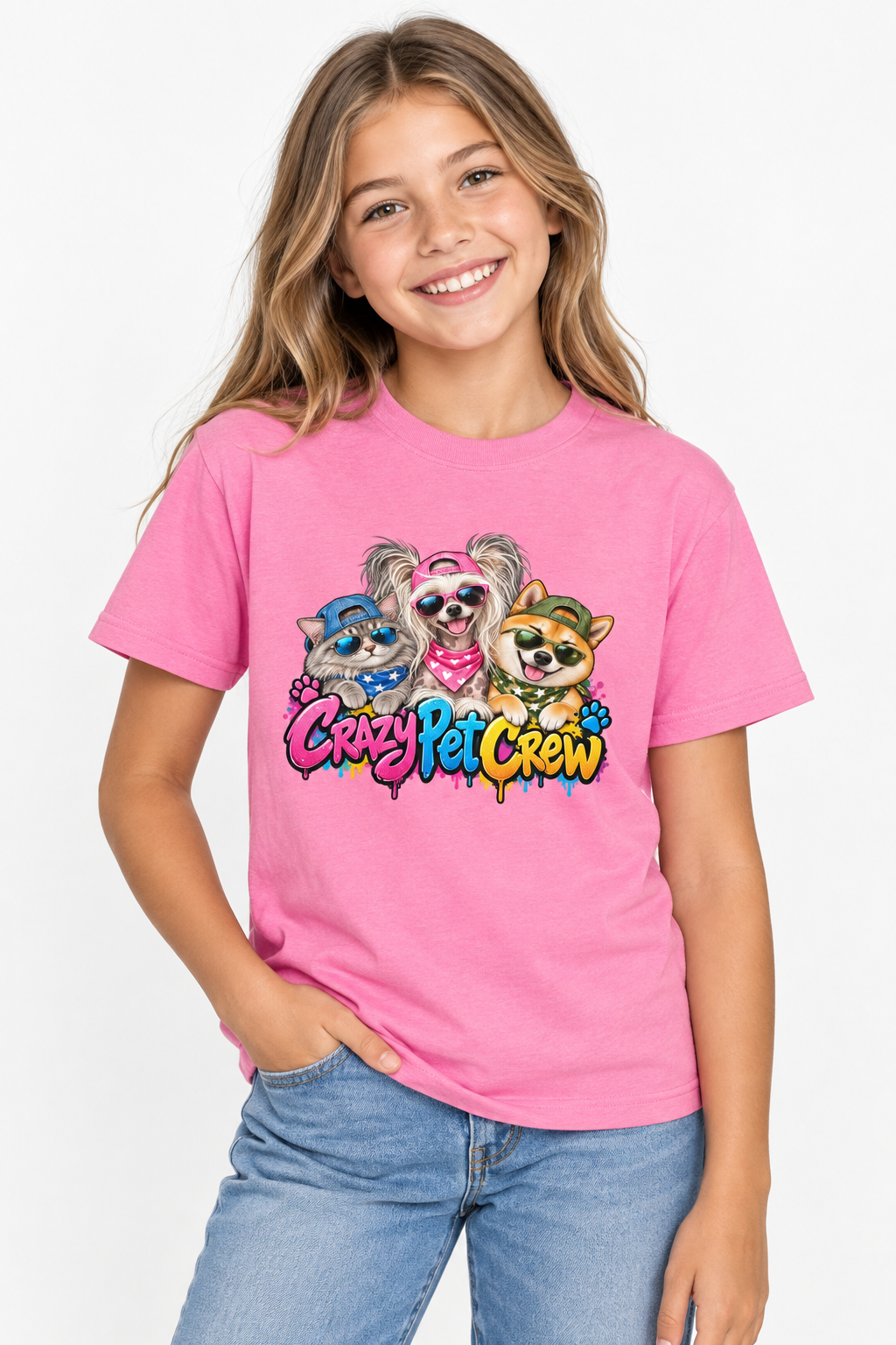 Crazy Pet Crew Youth Classic T-Shirt