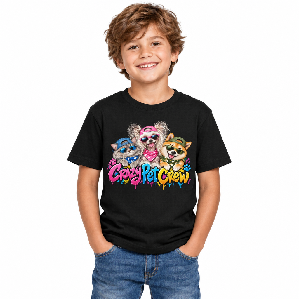 Crazy Pet Crew Youth Classic T-Shirt
