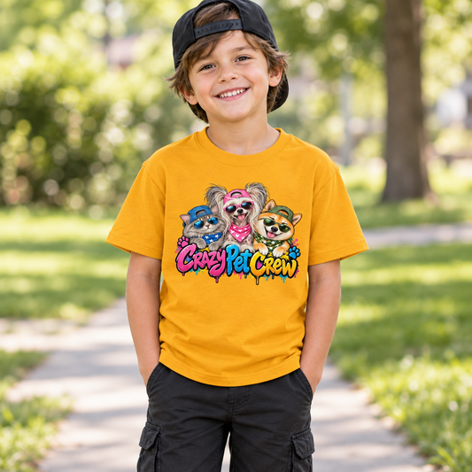 Crazy Pet Crew Youth Classic T-Shirt