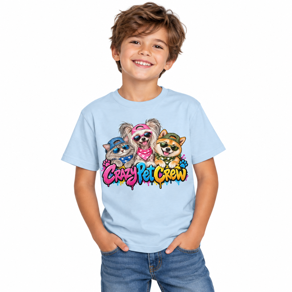 Crazy Pet Crew Youth Classic T-Shirt