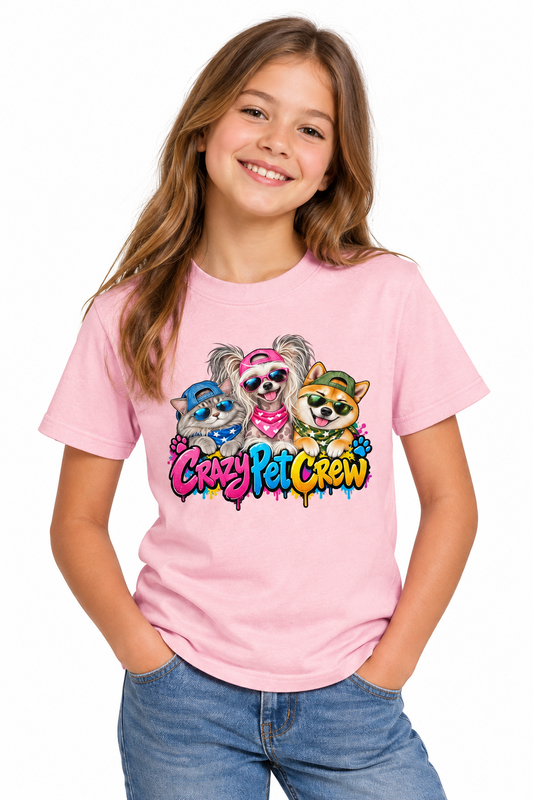 Crazy Pet Crew Youth Classic T-Shirt
