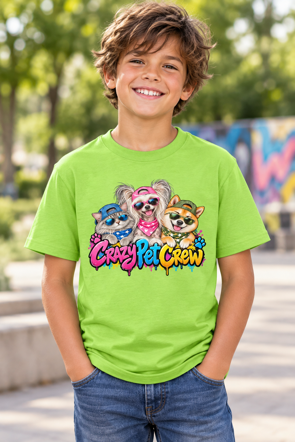Crazy Pet Crew Youth Classic T-Shirt