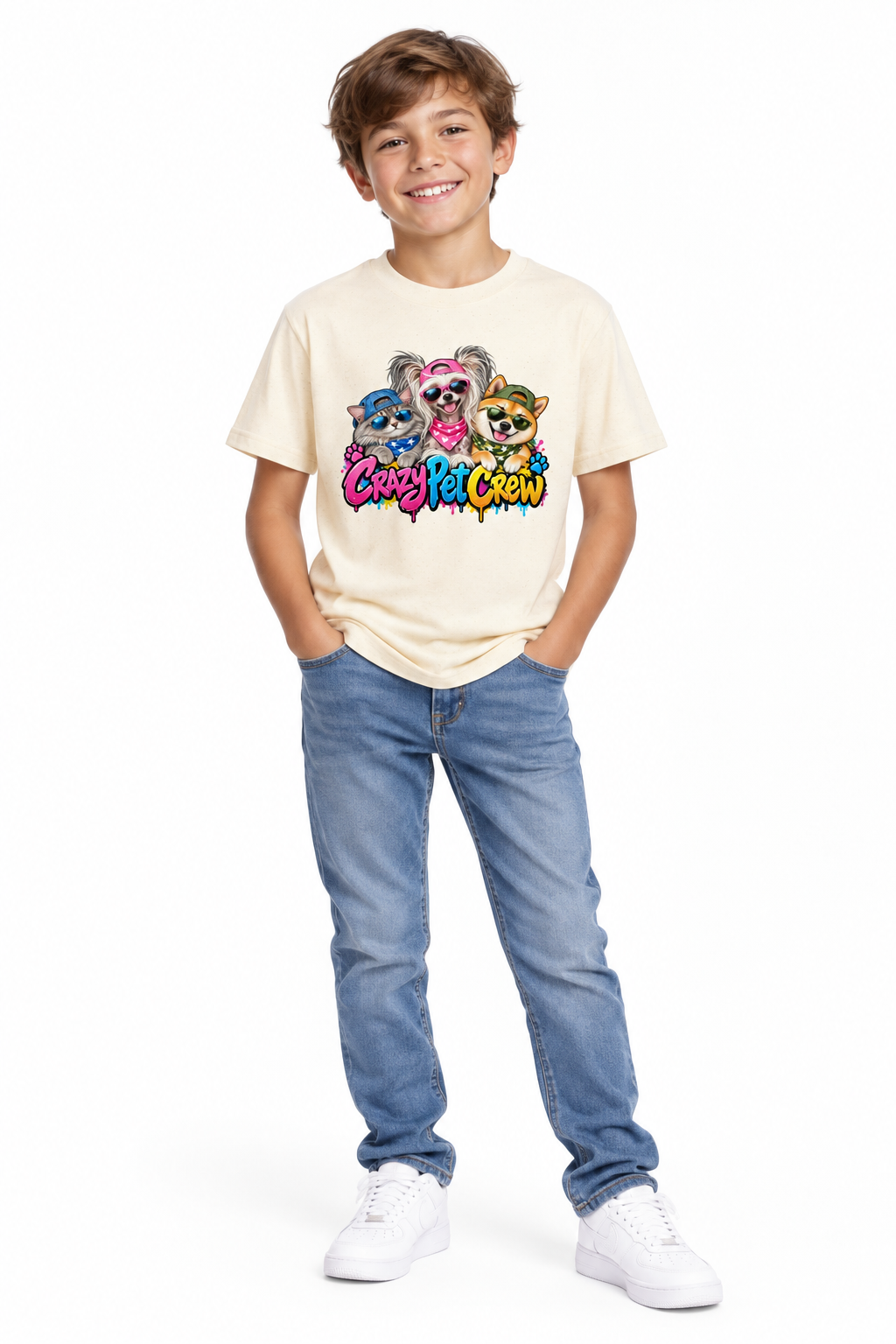 Crazy Pet Crew Youth Classic T-Shirt