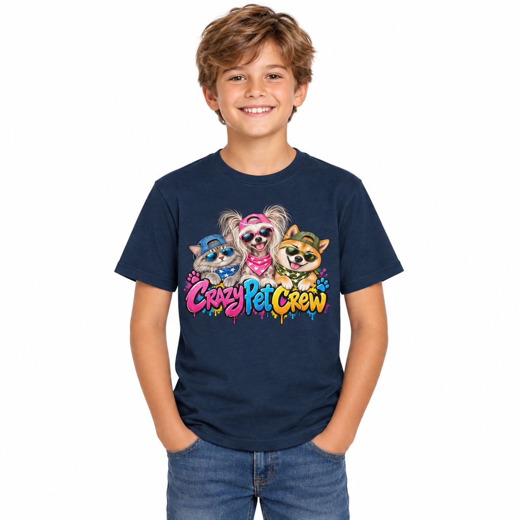 Crazy Pet Crew Youth Classic T-Shirt