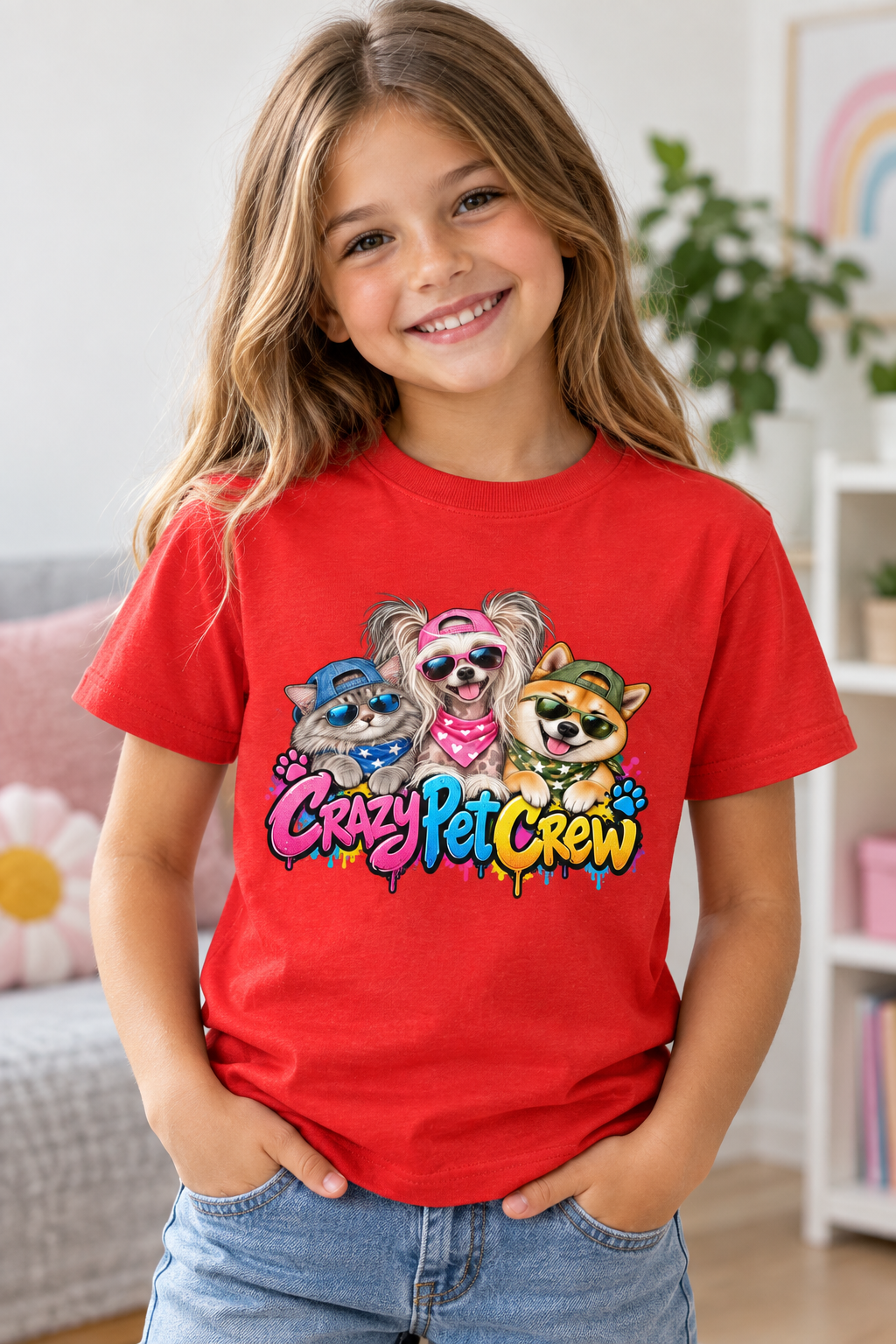 Crazy Pet Crew Youth Classic T-Shirt
