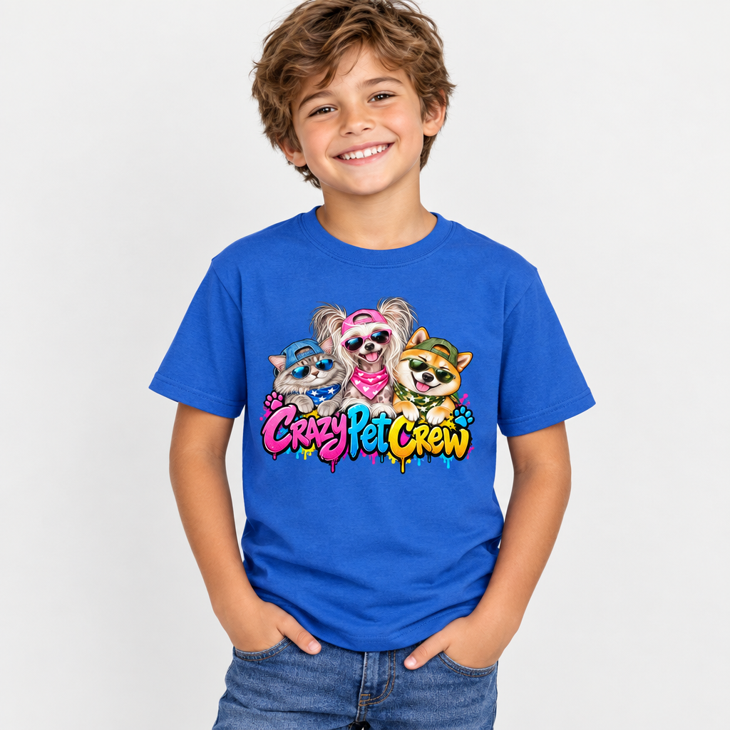 Crazy Pet Crew Youth Classic T-Shirt