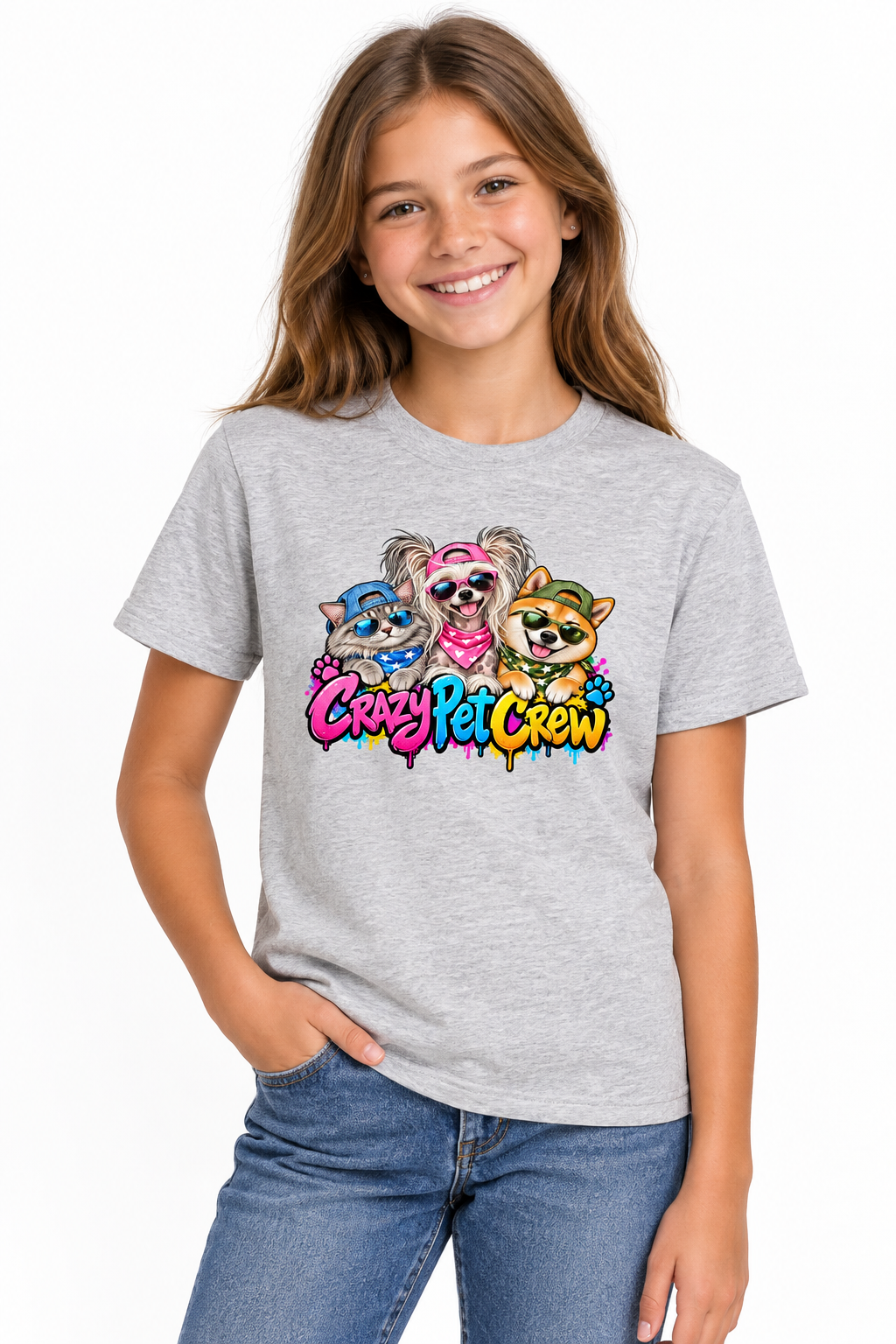 Crazy Pet Crew Youth Classic T-Shirt