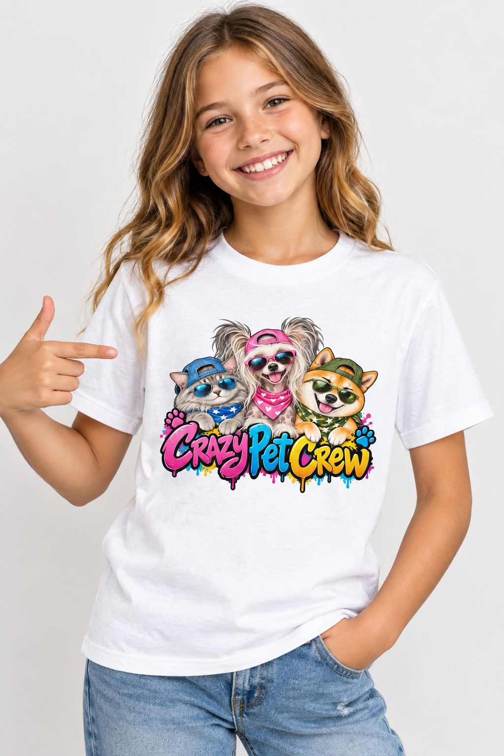Crazy Pet Crew Youth Classic T-Shirt