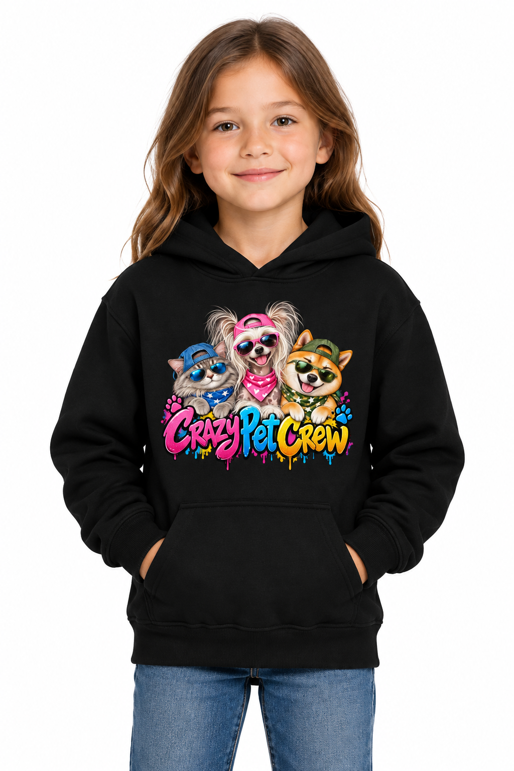Crazy Pet Crew Youth Pullover Hoodie
