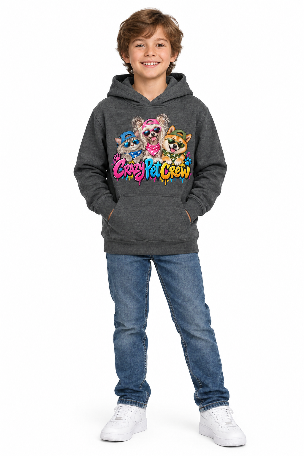 Crazy Pet Crew Youth Pullover Hoodie